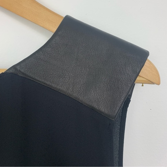 Alice + Olivia by Stacy Bendel Silk / Leather Tank Top - Picture 3 of 9